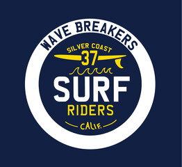 surfing summer illustration beach and wave