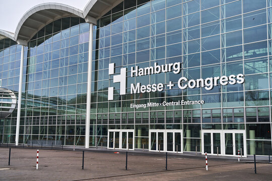 Hamburg, Germany 25.12.2022 Hamburg Messe und Congress industrial exhibition and exposition hall in Germany, Europe.