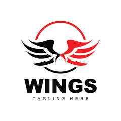 Wings Logo, Phoenix Logo, Bird Wing Vector, Template Illustration, Wing Brand Design