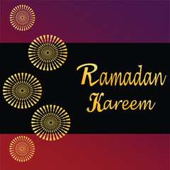 Ramadan Kareem poster background vector illustration design Greeting Card. Social Media post template Ramadhan Mubarak. Happy  Holy Ramadan. The month of fasting for Muslims