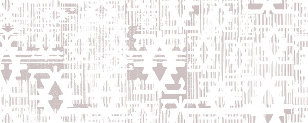 Rhombus Ikat Vector Pattern. Ogee Geometric Print. Wet Vintage Tie Dye Ornament. beige cream ivory  on White Abstract Ethnic Kilim. natural Carpet Rug Chevron Motif. Watercolor Batik