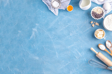 Baking ingredients background