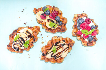 Modern dessert croffle