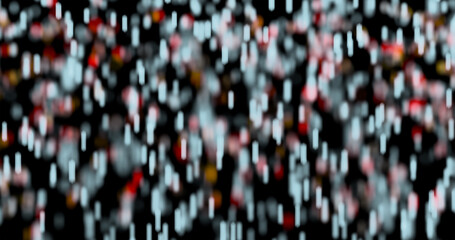 Obraz premium 3d rendering. Abstract Christmas bokeh background - red and blue blurred shiny lights.