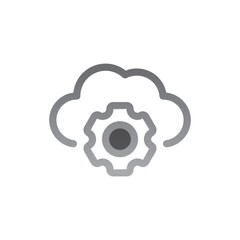 cloud two tone gradient icon
