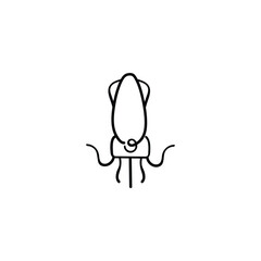 Squid Line Style Icon Design
