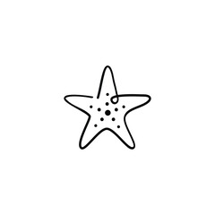 Obraz premium Starfish Line Style Icon Design