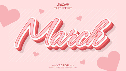 8 march international women's day text effect - full editable text effect