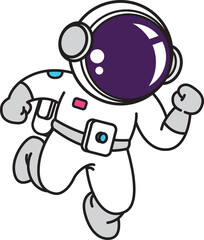 Fototapeta premium Cute Astronaut Cartoon , illustration, space galaxy
