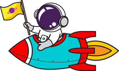 Cute Astronaut Cartoon , illustration, space galaxy