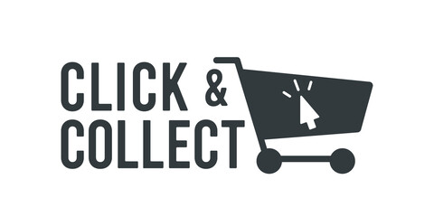 Click and collect symbol PNG illustration - obrazy, fototapety, plakaty