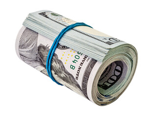 Stack of money dollars isolated. Financial concepts. png transparent