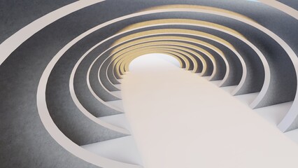 Fototapeta premium Abstract architecture background arched interior 3d render