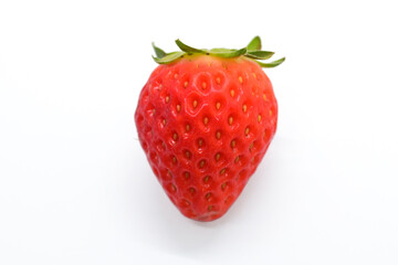 beautiful fresh red strawberry isolated on white background