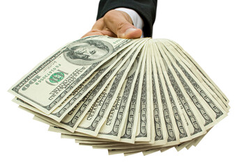 Money in the hand of the businessman. Business concept. png transparent