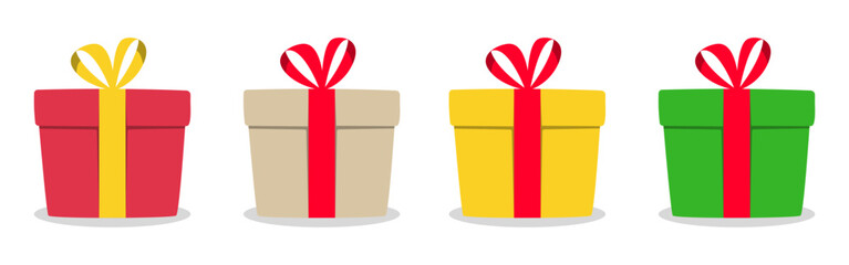 Surprise gift box, birthday celebration, special give away package, loyalty program reward, wonder gift with exclamation mark, vector icon, flat illustration. Cartoon style