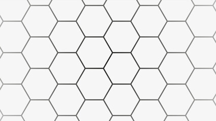 Modern bright white hexagon background. Seamless pattern with hexagonal. Panoramic Futuristic honeycomb mosaic white background.