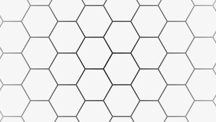 Modern bright white hexagon background. Seamless pattern with hexagonal. Panoramic Futuristic honeycomb mosaic white background.