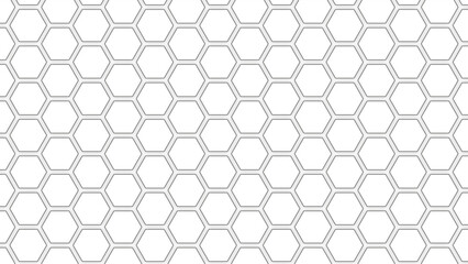 Abstract background of hexagon. White honeycomb with a gradient color. Isometric geometry. colorful hexagons background. Random displacement. Good background. Simply geometric pattern and Copy space.