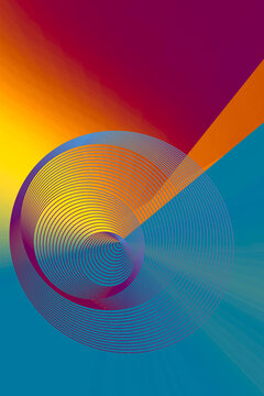 Colorful Spiral Abstract Circular Rotating Spiral