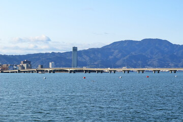 琵琶湖岸の風景