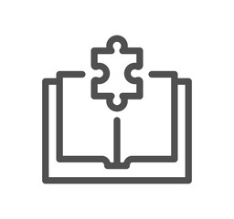 Obraz premium Puzzle related icon outline and linear vector. 