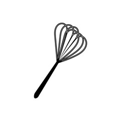 confectionery whisk isolated on white
