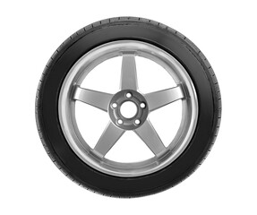 Car wheel isolated on white background