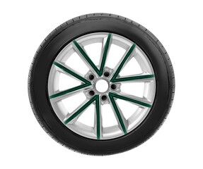 Car wheel isolated on white background