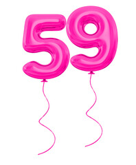 59 Pink Balloon Number