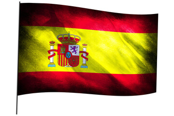 The Spanish flag on a flagpole png file