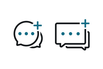 Add message chat icon. Illustration vector