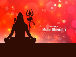 Happy Maha Shivratri hindu religious festival greeting background