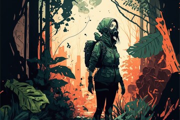 scary halloween background art illustration