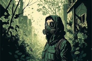 scary halloween background with skull art illustration