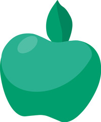 Apple green natural food for pupil child vector