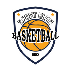 vector logo club basketball, basketball club emblem 