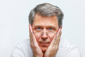 man with reading glasses