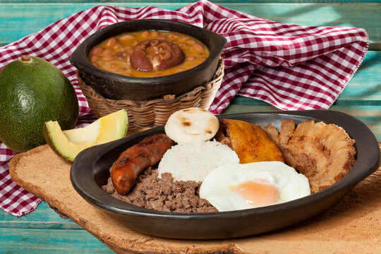 Bandeja Paisa Mountaineer The Most Representative Dish Of Colombia And The Insignia Of Antioquia Gastronomy
