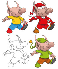 Lutin &agrave; grandes oreilles pointues : gnome de no&euml;l