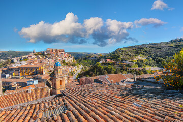 Amazing Sunrise at the old baroque town of Ragusa Ibla in Sicily.