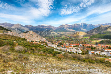 Amazing view of Morano Calabro. One of the most beautiful villages (medieval borgo) in Calabria.