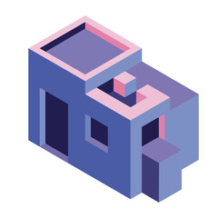 blue cube