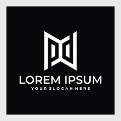Creative Letter PD Monogram Logo Design Icon