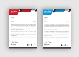 Modern Business Letterhead Design Template, company business letterhead template design with color variation bundle