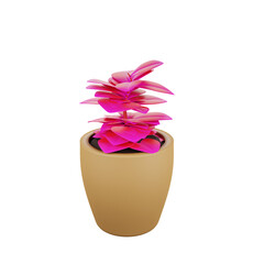Flower pot 3d illustration