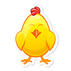 Easter sticker, yellow Easter Chick