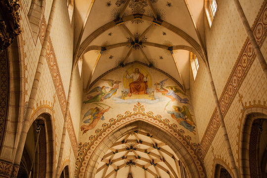 Interior of a church in Bad Urach, Germany