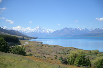 A beautiful mountain and lake