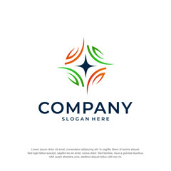 comunity circle logo premium vector